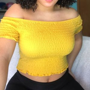 Yellow Crop Top